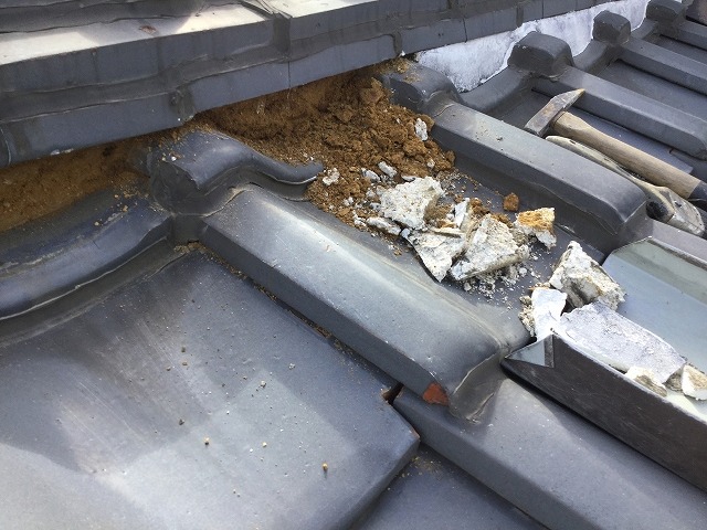 漆喰劣化のサイン２