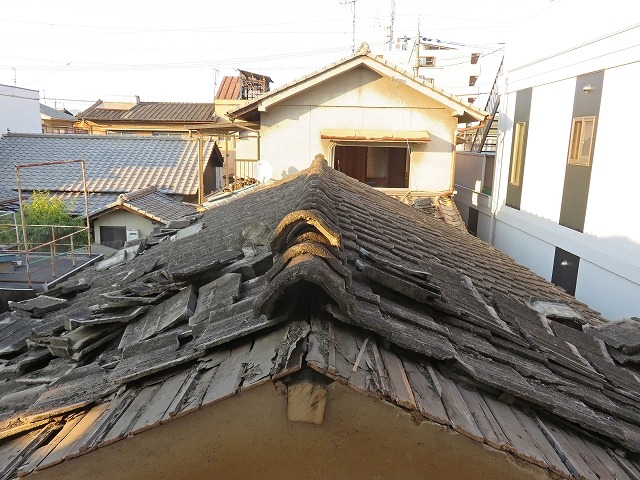 台風被害屋根